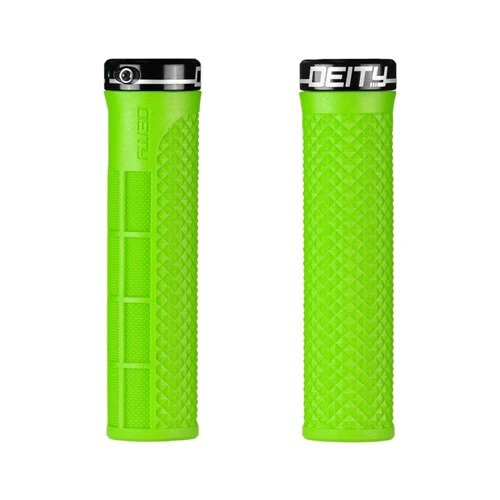 Deity Lockjaw Lock-On Grips - Green / Black - Green/Black