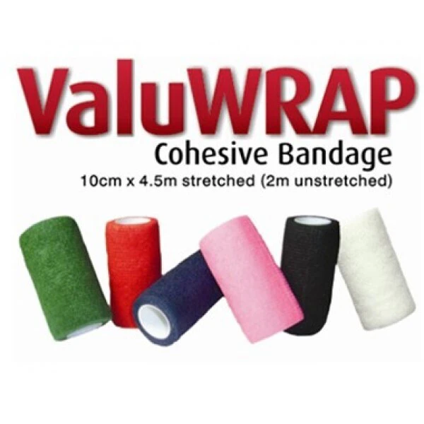 Valuwrap Cohesive Bandage Conforming Adhesive 10cm Blue