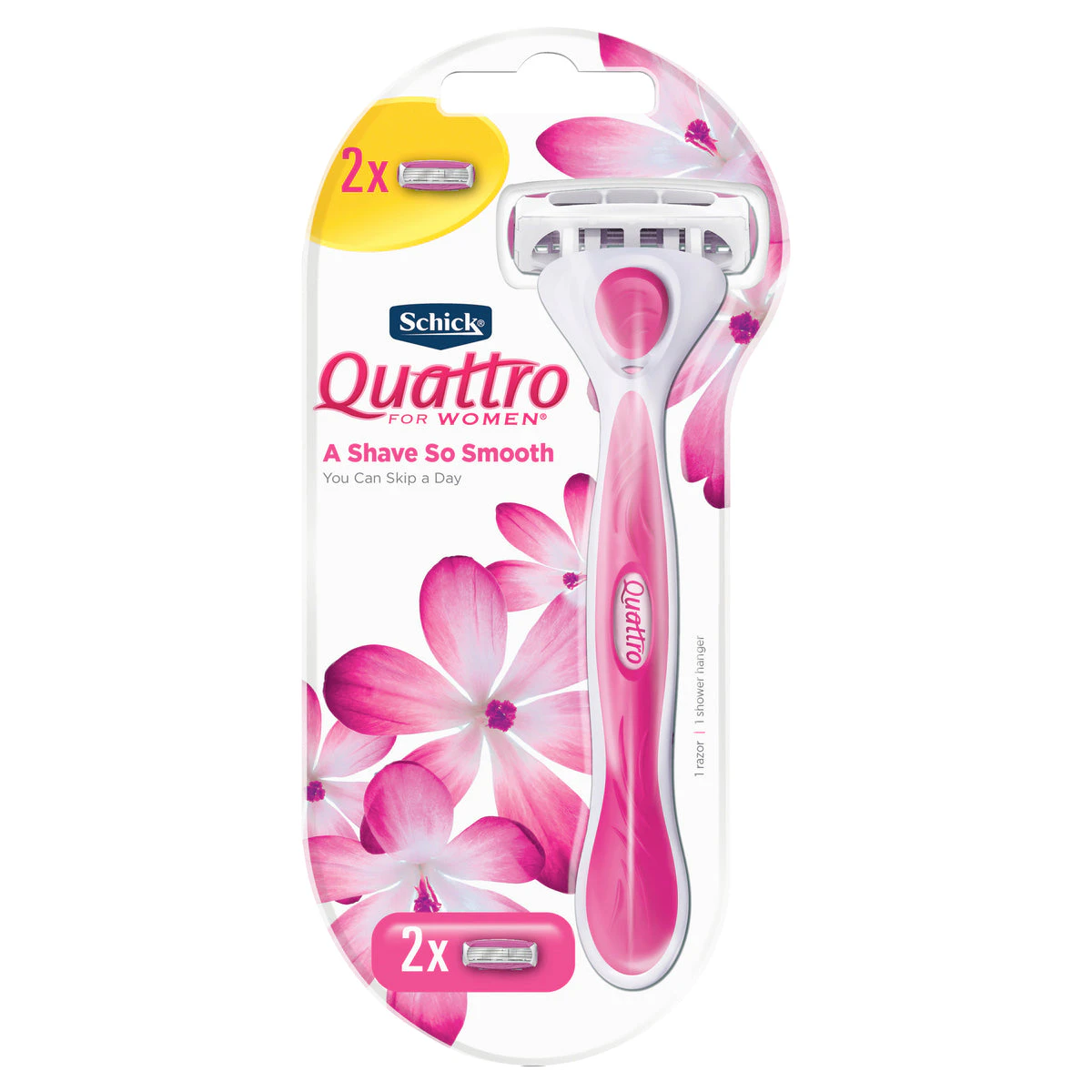 SCHICK QUATTRO KIT WMN RAZOR 2PK