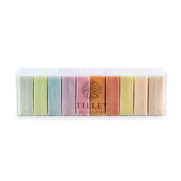 Tilley Fragranced Vegetable Soap Gift Set 10 x 50g - Marble Rainbow