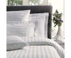 Jason Commercial Satin Stripe Euro Easy Care Pillow Case Tailored 65x65cm White