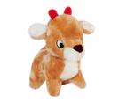 Zippy Paws Holiday Deluxe Reindeer Dog Squeaker Toy 22 x 20cm