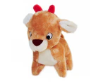 Zippy Paws Holiday Deluxe Reindeer Dog Squeaker Toy 22 x 20cm