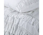 Accessorize - White Boho Tassel Linen Cotton Quilt Cover Set