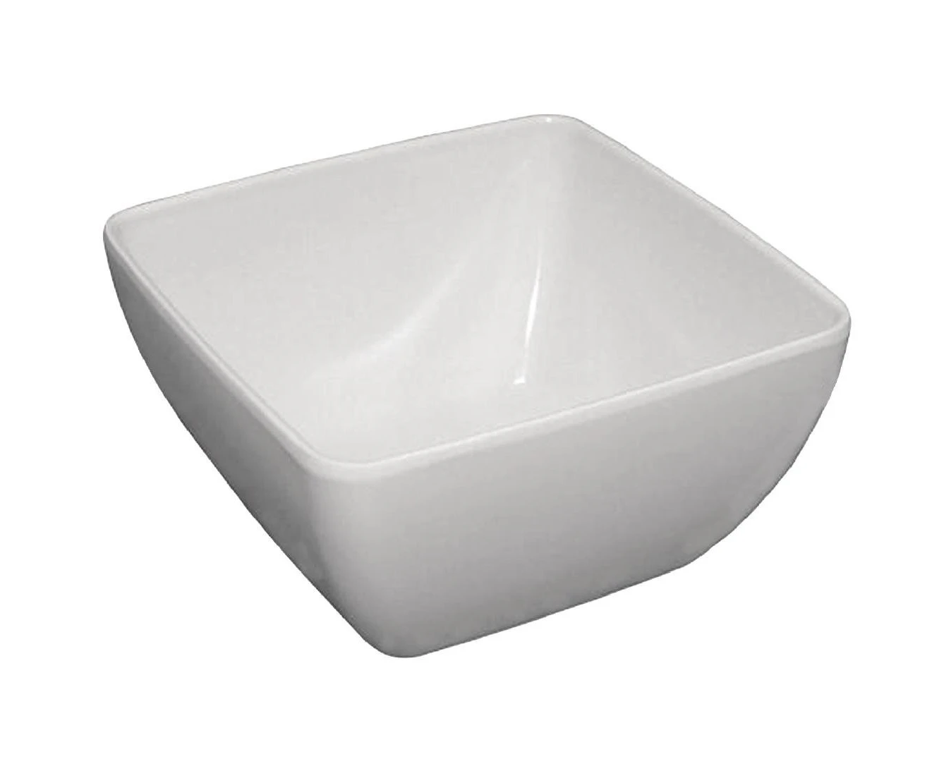 Curved Melamine Bowl White 200mm