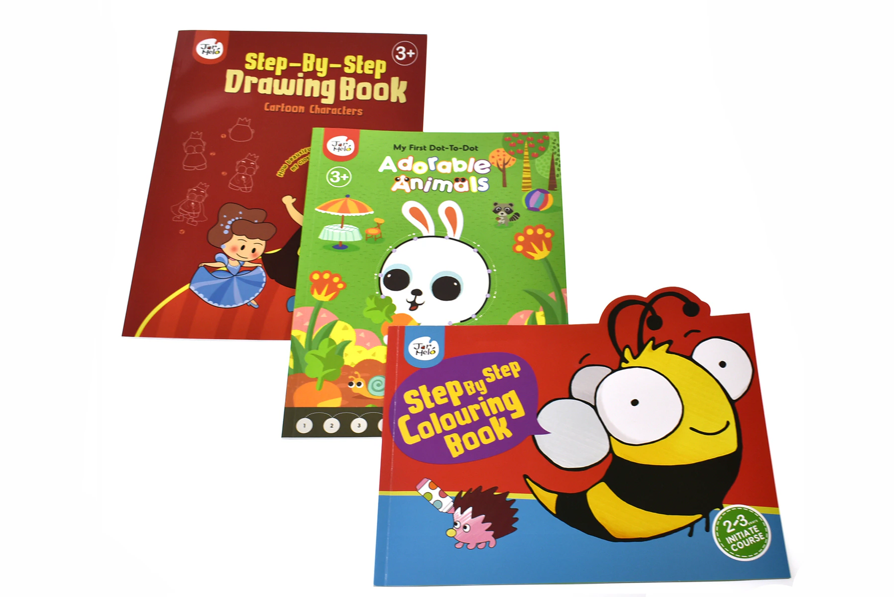 JarMelo - BULK 3 DOT-TO-DOT ANIMALS/COLOURING/DRAWING BOOKS