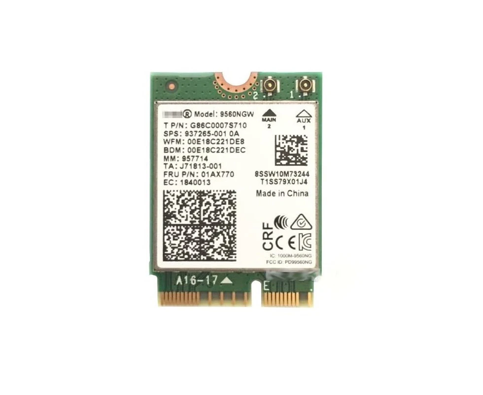 Intel 9560.NGWG.NV 9560 Dual Band Wireless AC M.2 2230 WiFi Bluetooth Gigabit Adapter No vPro