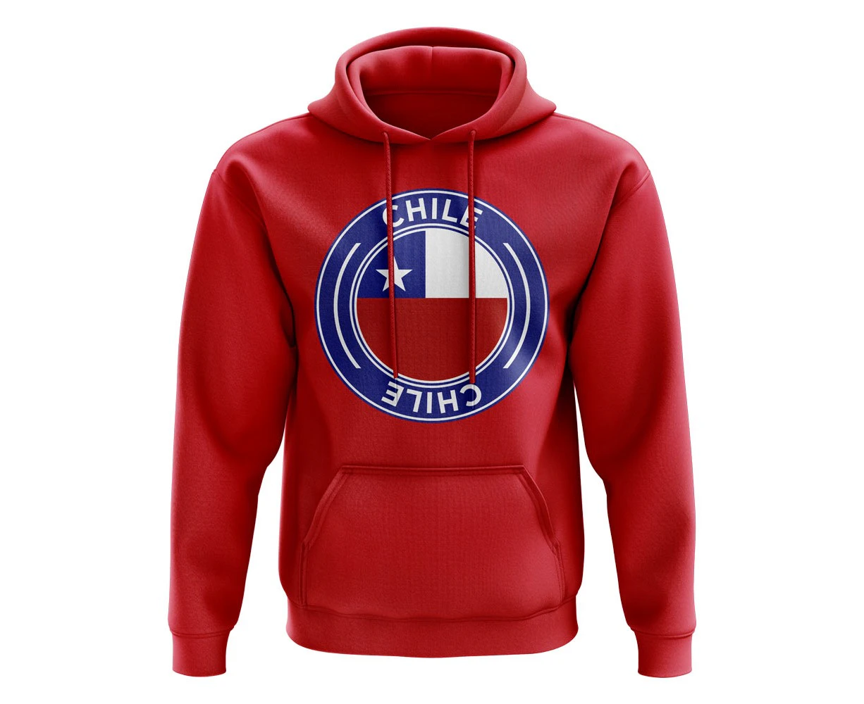 Chile Football Badge Hoodie (Red)