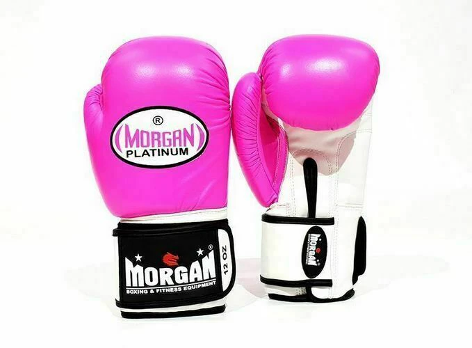 MORGAN V2 Platinum Leather Boxing Gloves Sparring Muay Thai