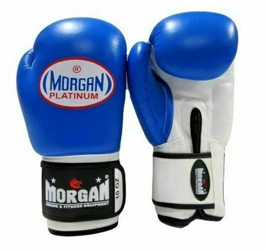 Morgan V2 Platinum Leather  Sparring Gloves - Blue