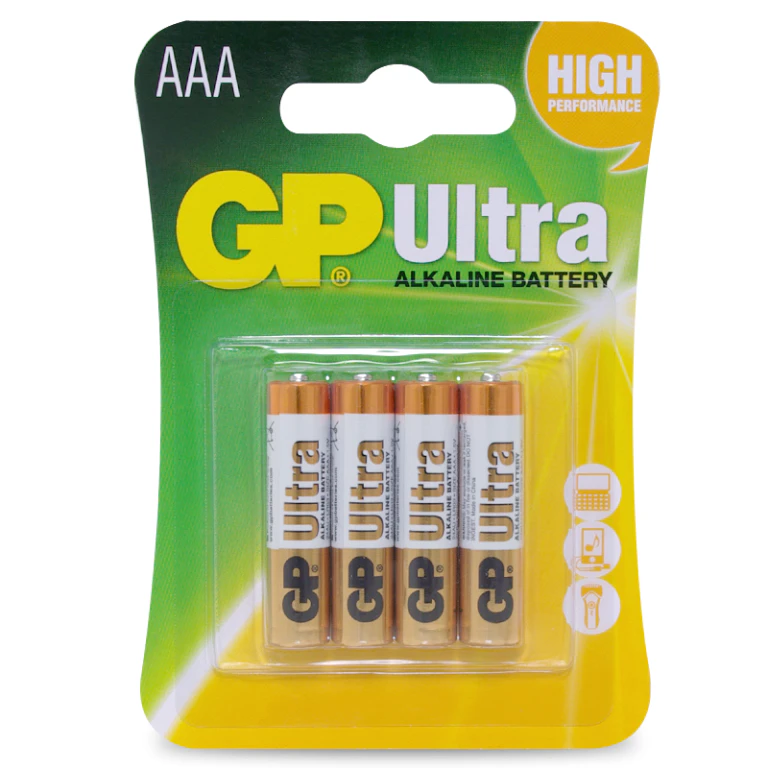 GP Gp Ultra Alkaline Aaa  - Card Of 4. GP24AUC4