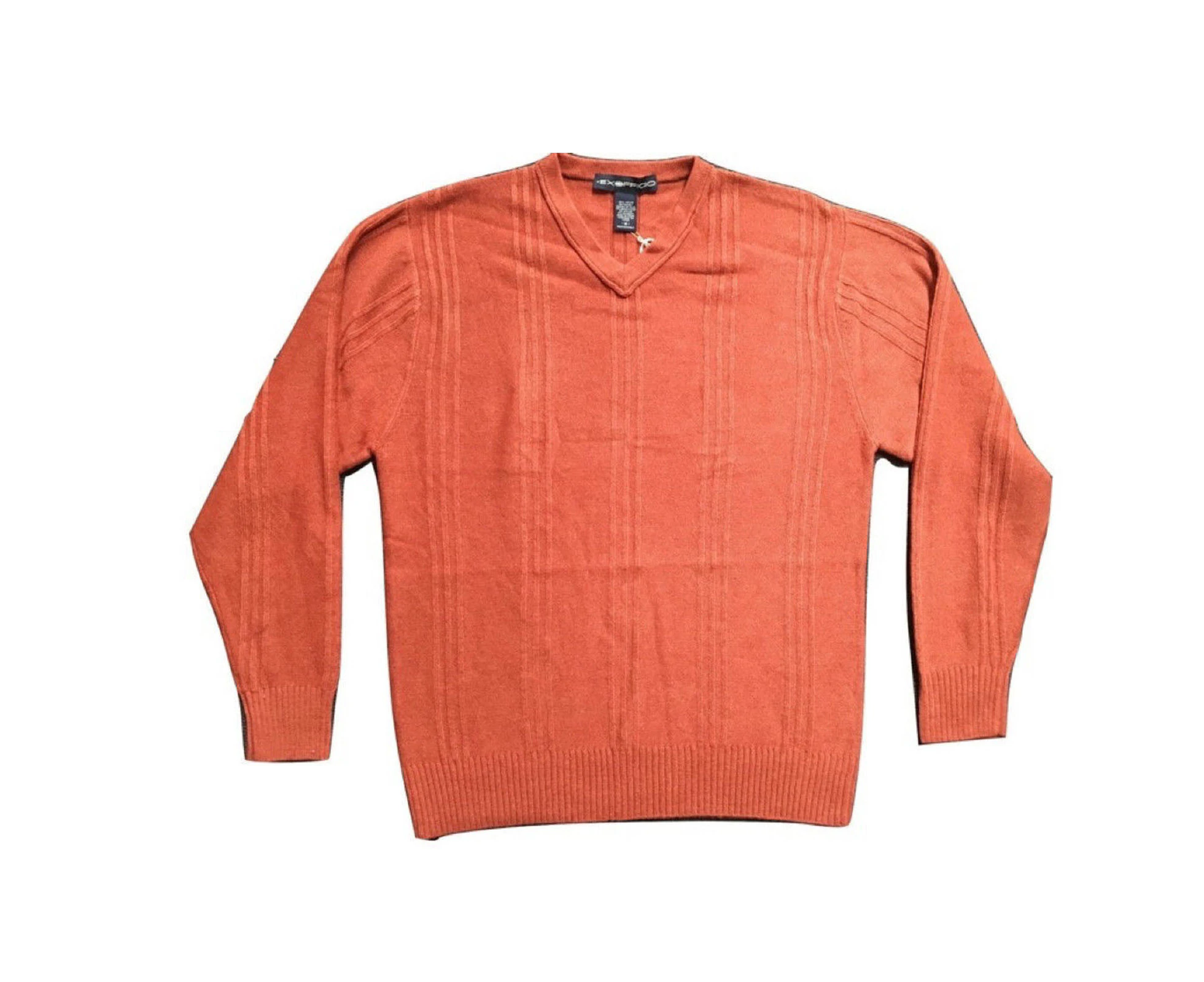 ExOfficio Men's Soy'r V-Neck Knit Sweater Jumper Pullover Eco Wool Warm Quick Dry - Dark Cedar