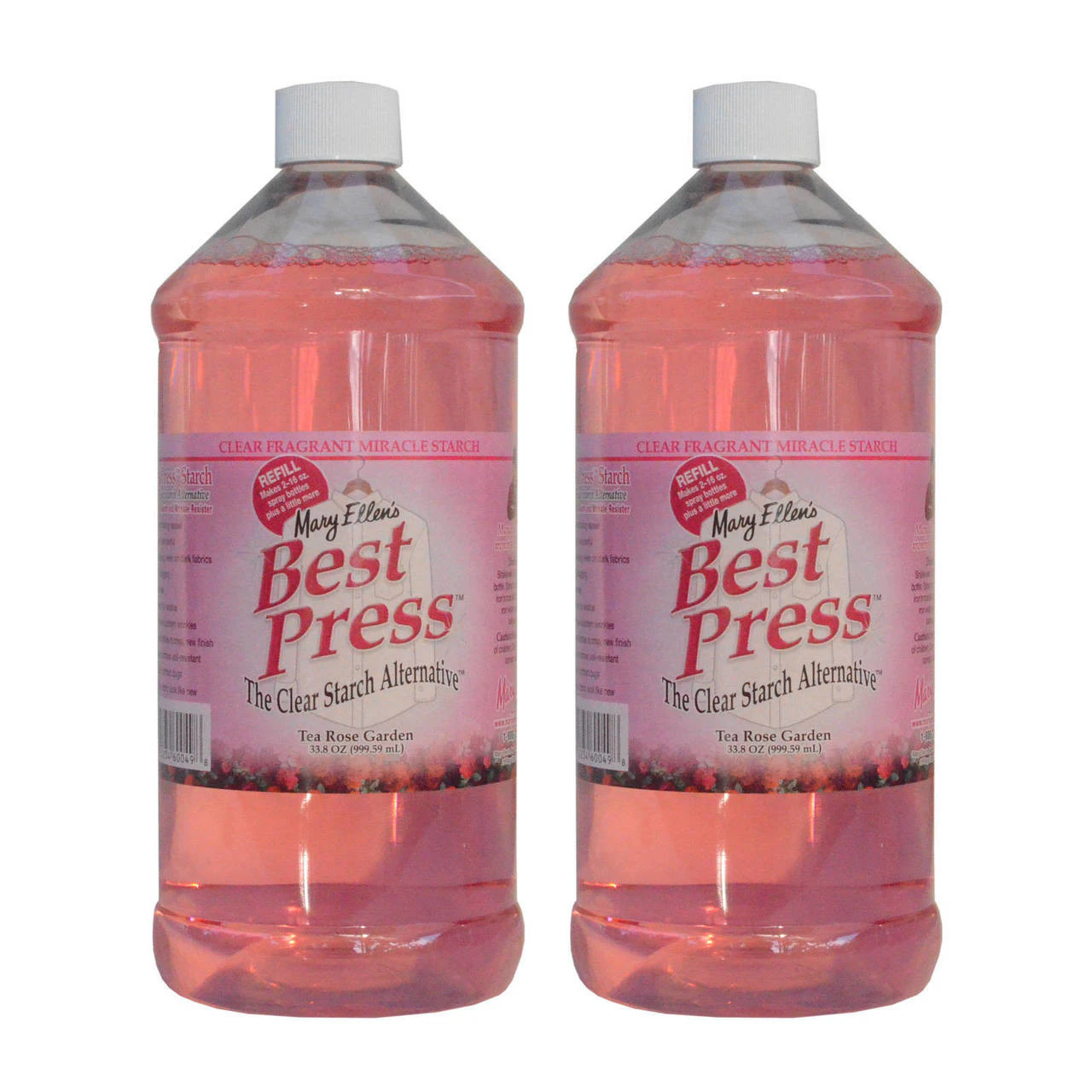 Mary Ellens Best Press Spray Starch Tea Rose Garden 2 x 1000ml Refills