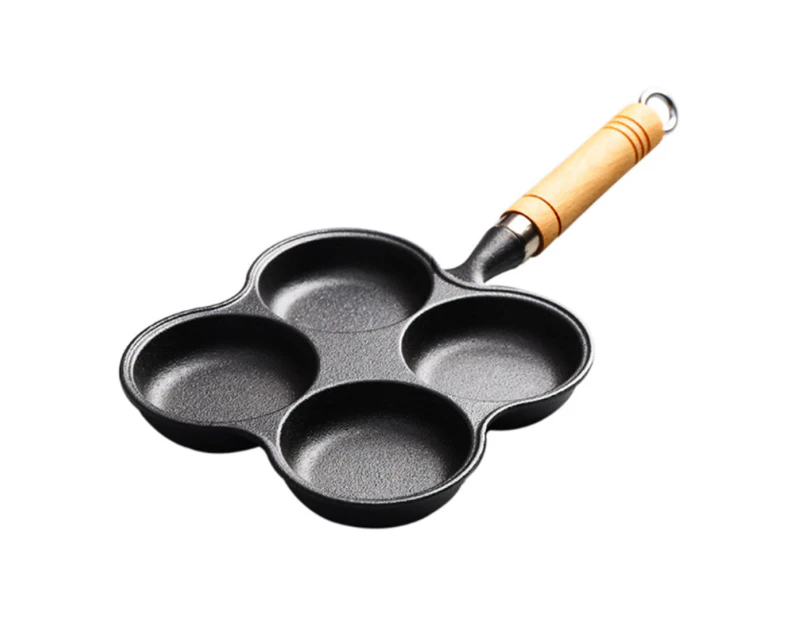 SOGA 4 Mold Multi-Portion Cast Iron Breakfast Fried Egg Pancake Omelet Fry Pan