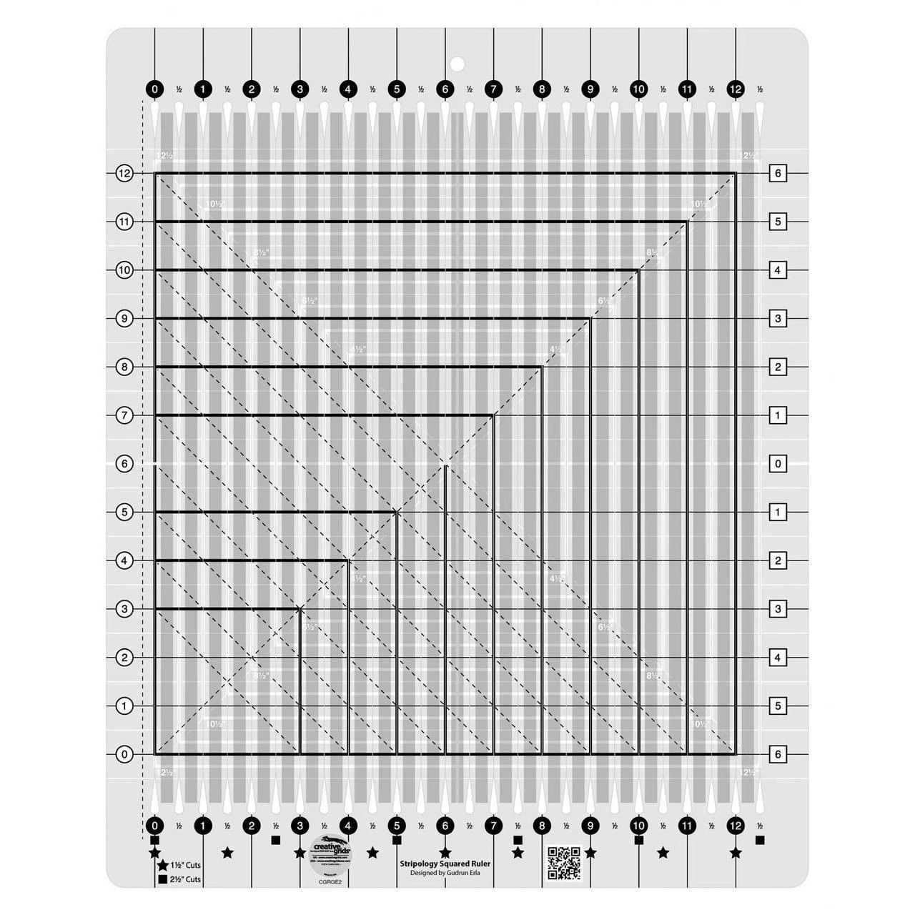 Stripology Squared Ruler by Creative Grids