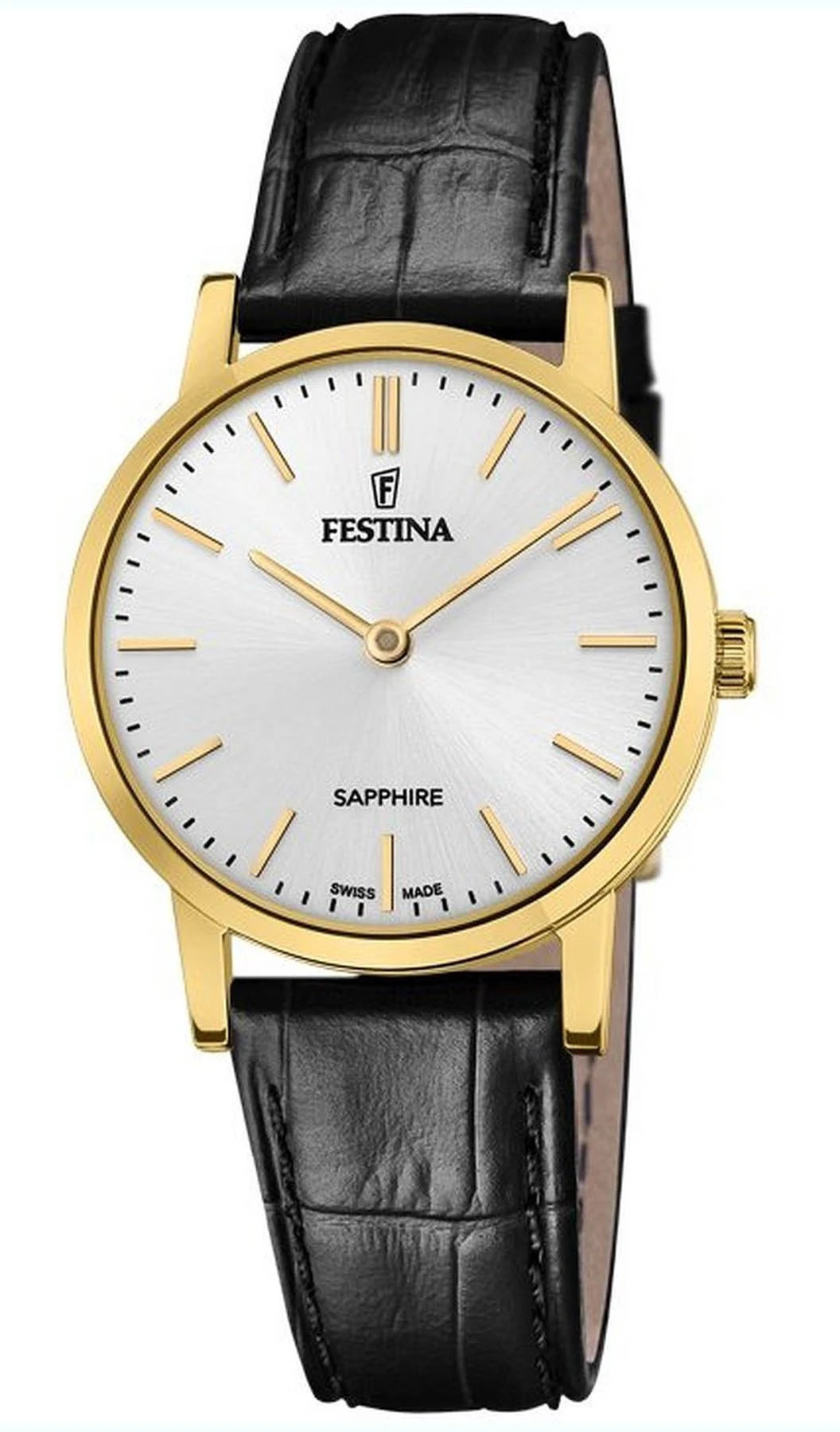 Festina swiss made Women Analog Quartz Watch with Leather bracelet White