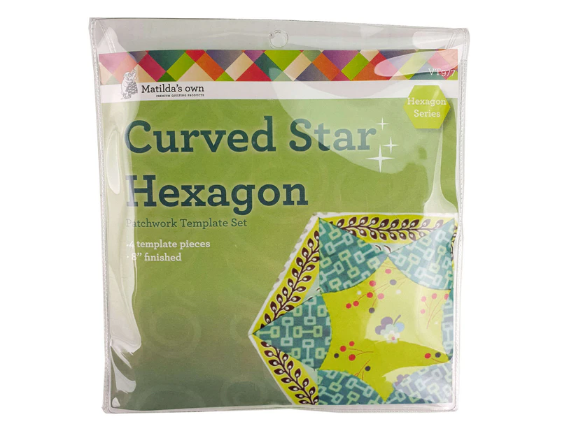 Matildas Own Curved Star Hexagon Template Set