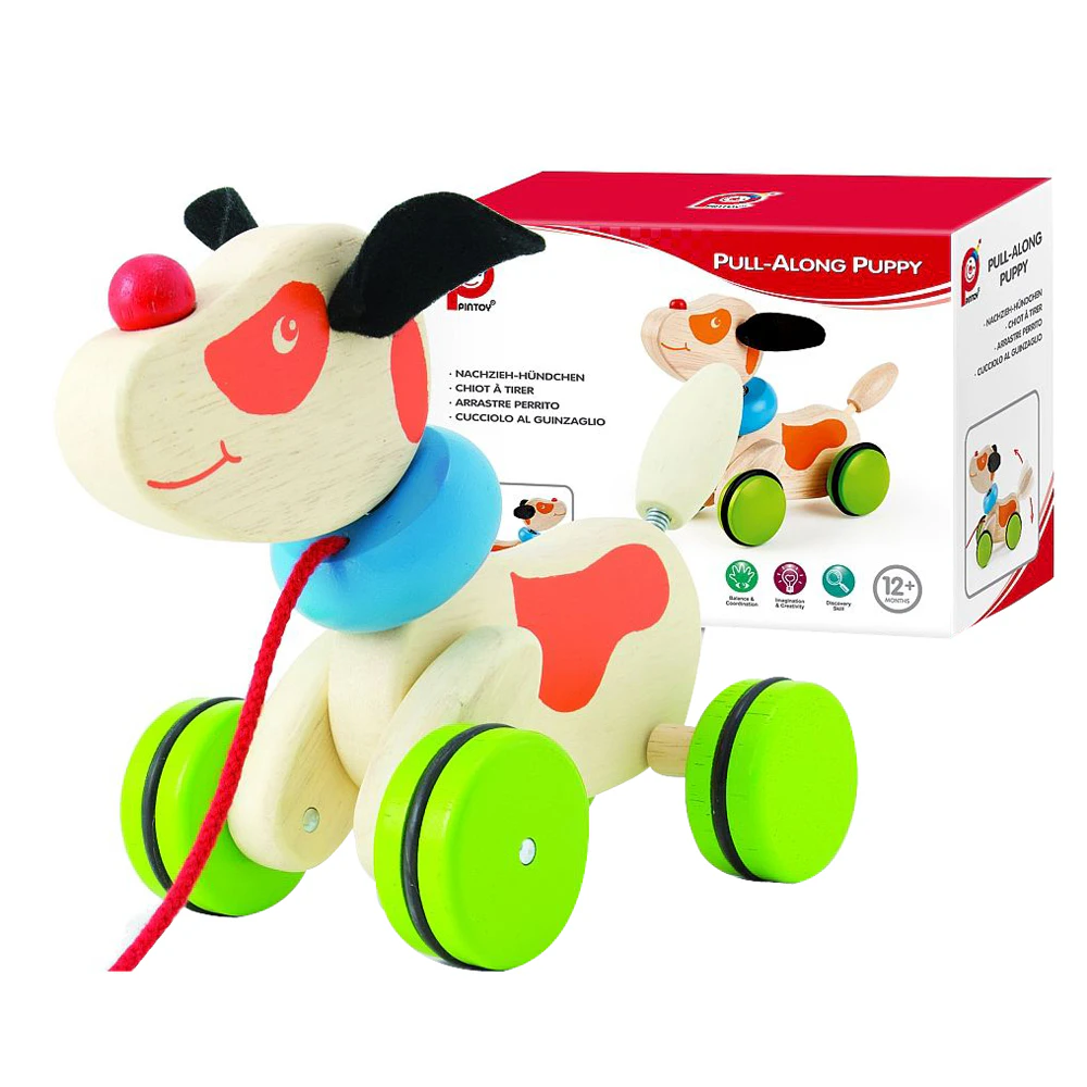 Pull-Along Puppy Wooden Toy