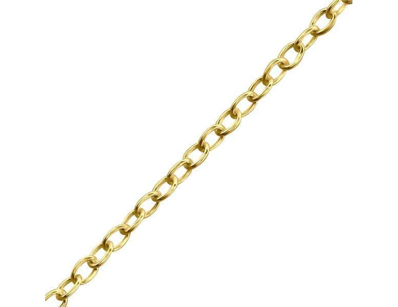 14 K Gold Plated on Sterling Silver 59 Cm Cable Chain