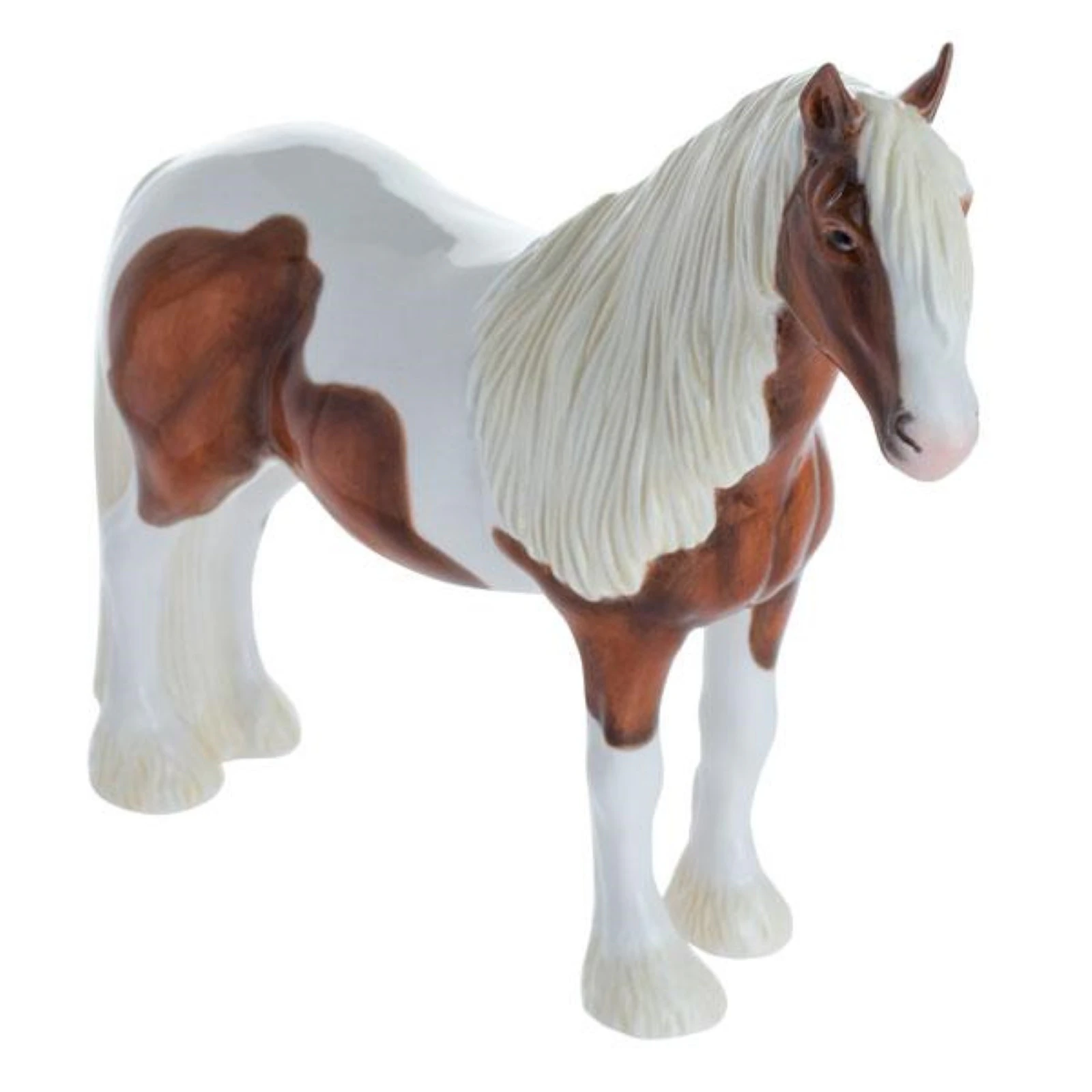 John Beswick Skewbald Gypsy Vanner Pony Horse Figurine