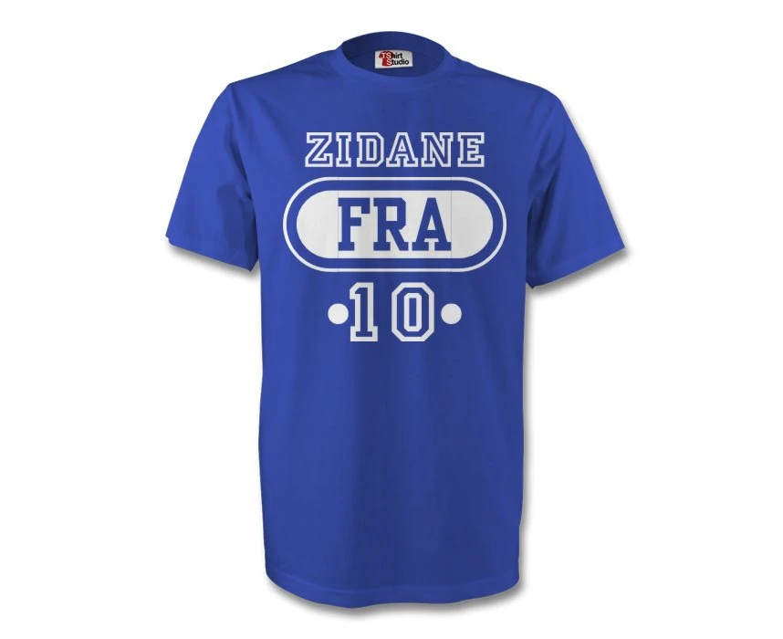 Zinedine Zidane France Fra T-shirt (blue) - Kids