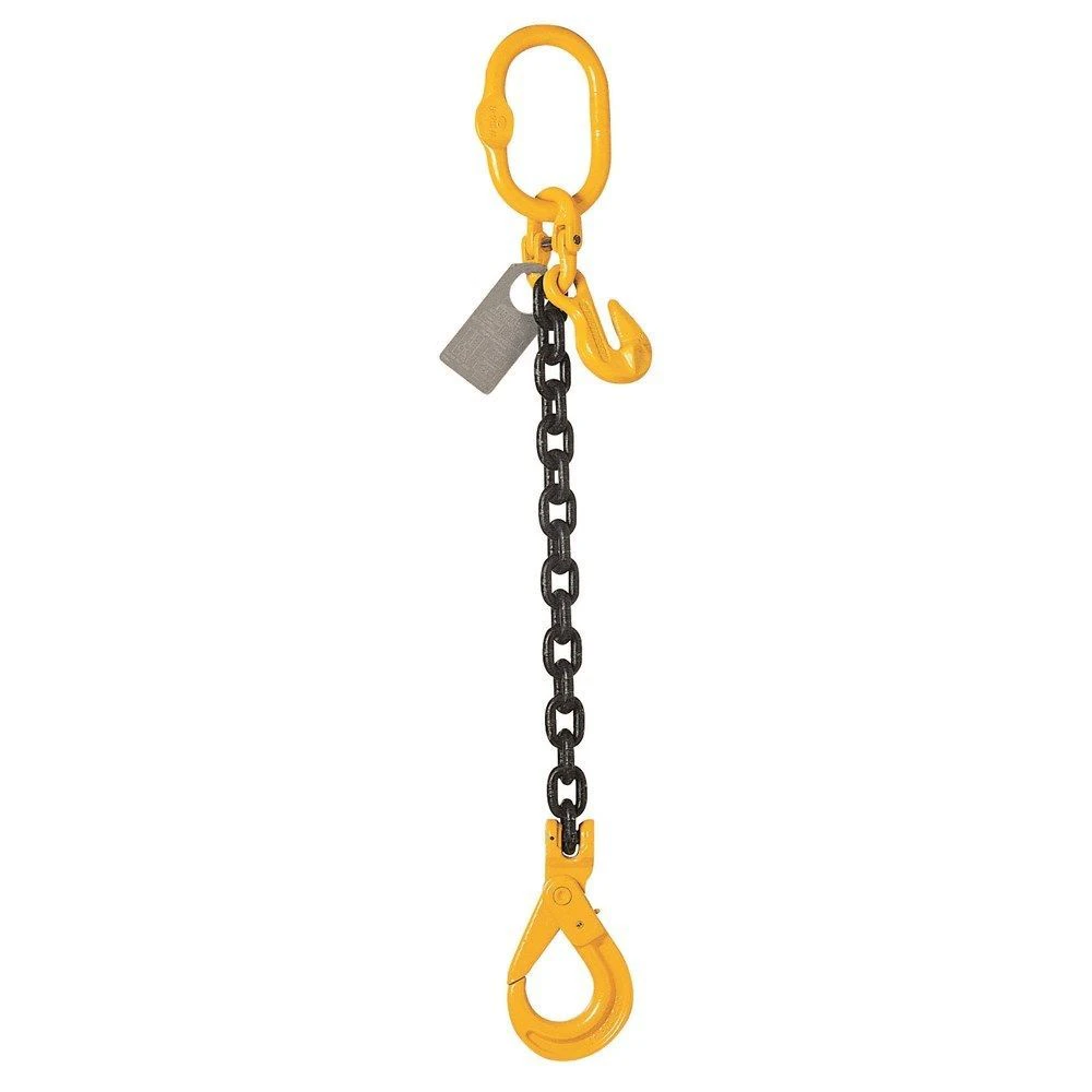 CHAIN SLING GR80 SINGLE LEG 10MM X 2M WL.L 3200KG C/W SHOTENING HOOK SAFETY HOOK