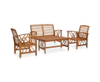 vidaXL 4 Piece Garden Lounge Set Solid Acacia Wood (310266+310272)