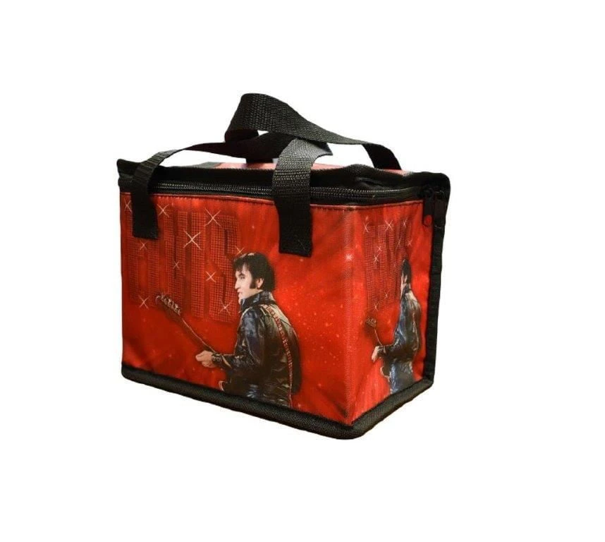 Elvis Presley Red Black Lunch Bag Drink Cooler 1968 Name