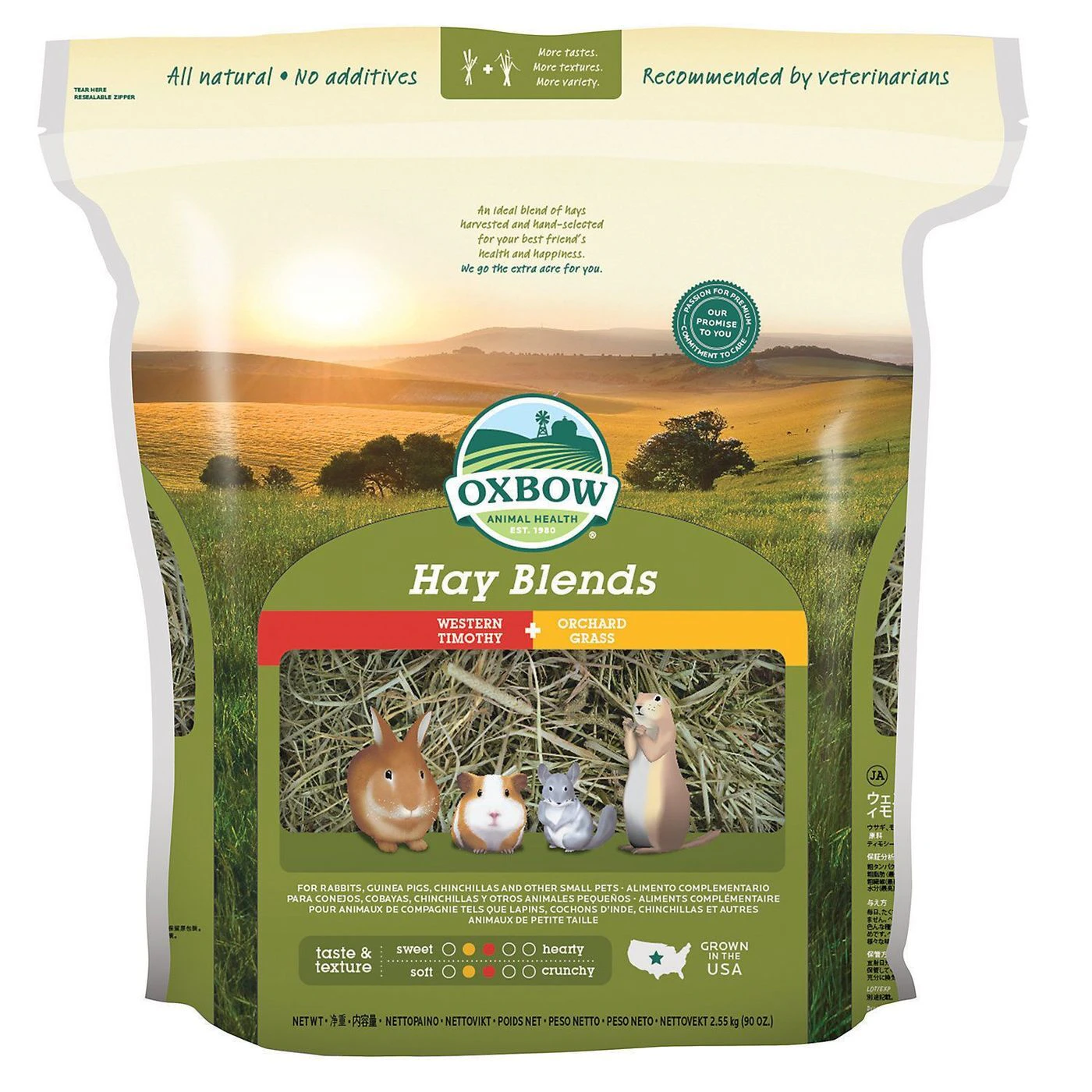 Oxbow Hay Blends Western Timothy & Orchard Grass for Small Animals 2.55kg