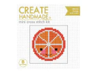 Create Handmade Cross Stitch Kit Beginner Orange 6x6cm