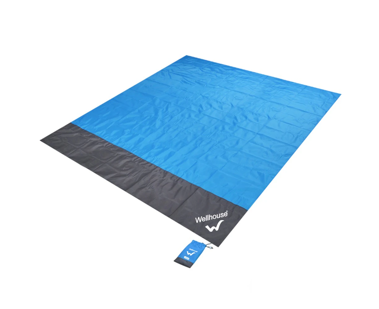 Wellhouse Waterproof Beach Blanket Outdoor Portable Picnic - Blue