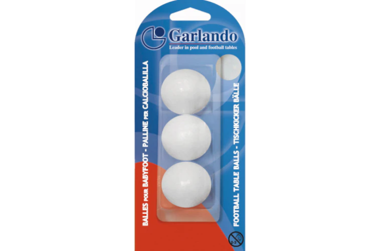 GARLANDO Soccer Foosball Table Balls 3 Pack White