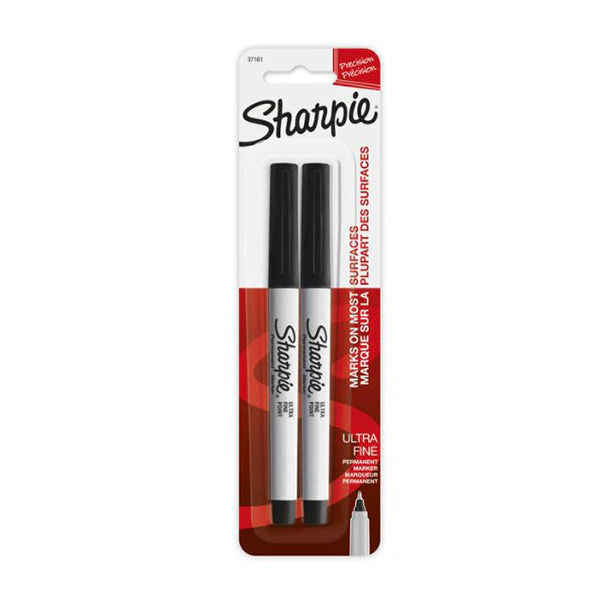 Sharpie Ultra Fine Point Perm Marker Black Pk2 Bx6