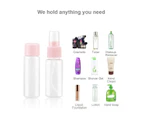 8 Pcs Travel Bottles Set Refillable Small Empty Plastic Pump/Spray/Squeeze Bottles for Cosmetic and Travel Toiletries with Storage Bag