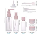 8 Pcs Travel Bottles Set Refillable Small Empty Plastic Pump/Spray/Squeeze Bottles for Cosmetic and Travel Toiletries with Storage Bag