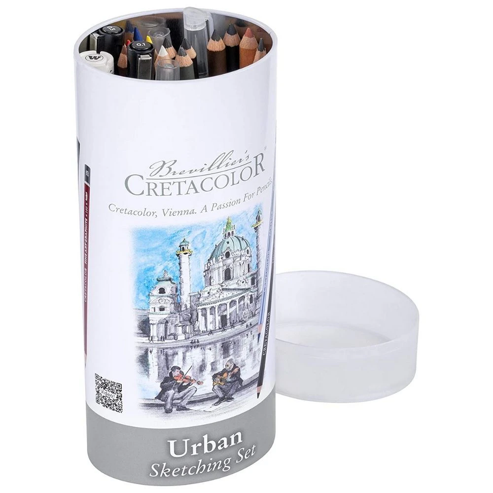 Cretacolor Urban Sketching Set - 24pc Set in Tin