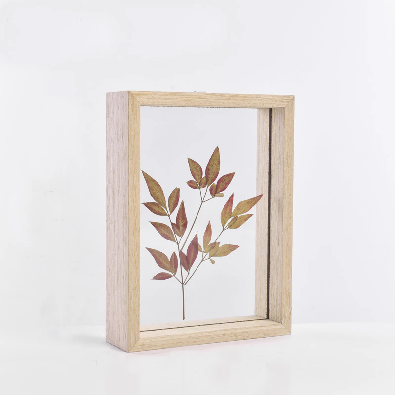 Rustic Wood Double Sided Glass Press/Photo Frame