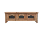 vidaXL TV Cabinet with 3 Drawers 120x30x40 cm Solid Mahogany Wood