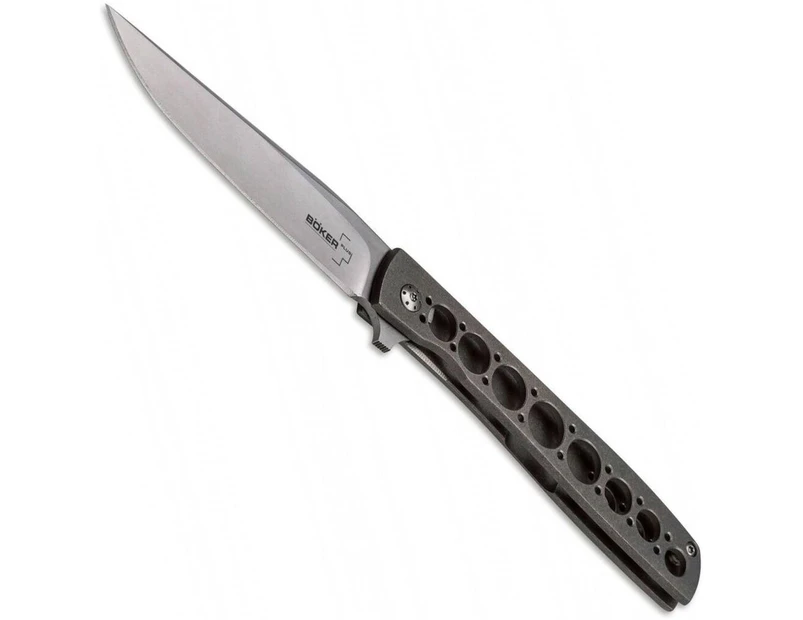 Boker Plus Urban Trapper Grand Frame Lock Folding Knife | Grey / Satin