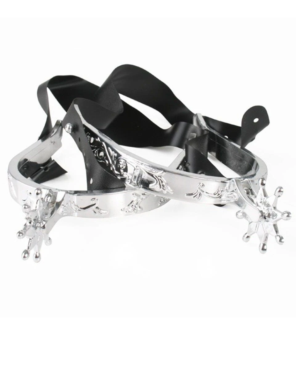 Wild West Silver Cowboy Spurs Costume Accessory