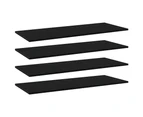 vidaXL Bookshelf Boards 4 pcs Black 100x40x1.5 cm Engineered Wood