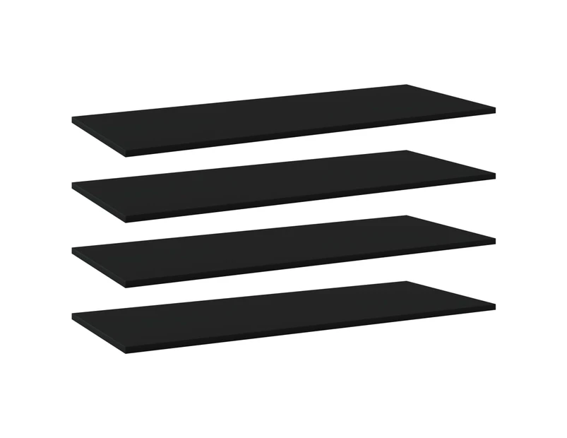 vidaXL Bookshelf Boards 4 pcs Black 100x40x1.5 cm Engineered Wood