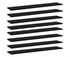 vidaXL Bookshelf Boards 8 pcs Black 100x20x1.5 cm Engineered Wood