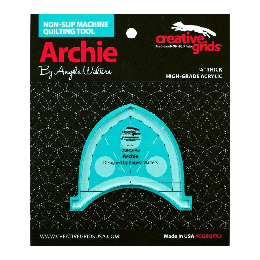 Creative Grids Non-Slip Machine Quilting Tool - Archie By Angela Walters