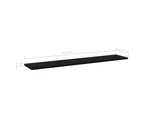 vidaXL Bookshelf Boards 8 pcs Black 100x20x1.5 cm Engineered Wood