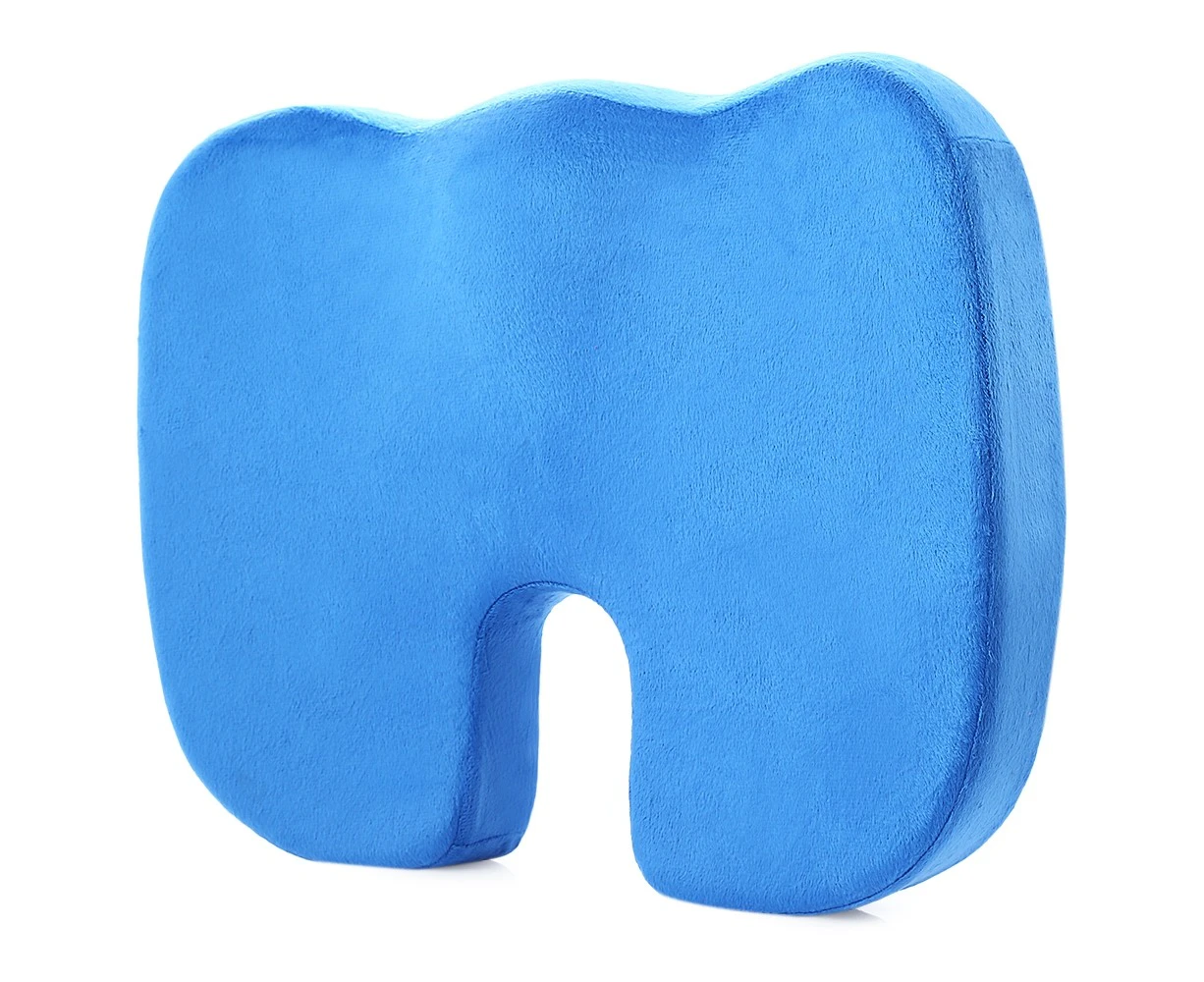 Coccyx Orthopedic Memory Foam Seat Cushion for Chair Car Office-SAPPHIRE BLUE