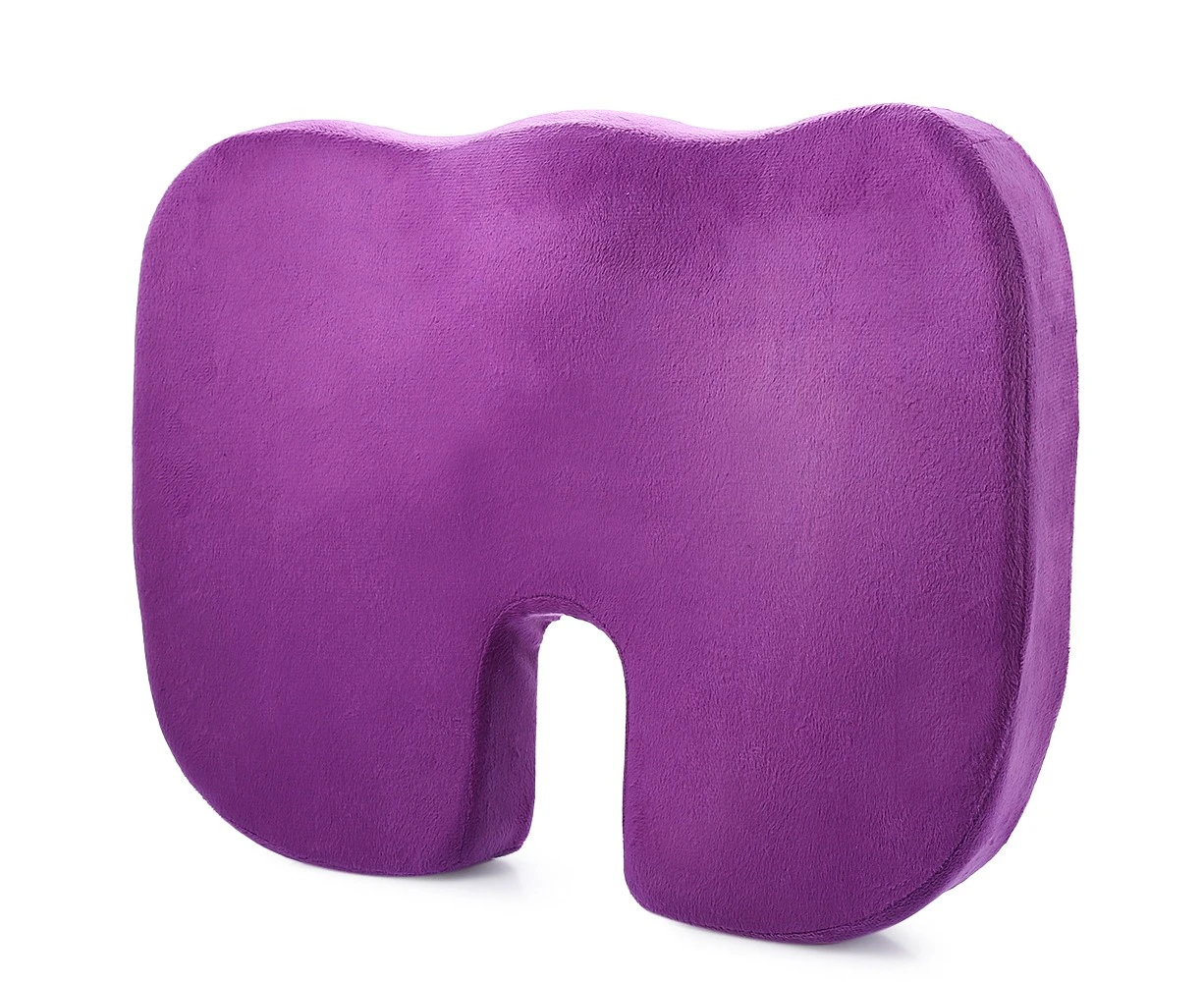 Coccyx Orthopedic Memory Foam Seat Cushion for Chair Car Office-PURPLE