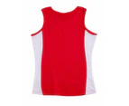 New Ladies Womens Teammate Sports Tennis Soccer Team Cotton Polyester Singlet - Red.White