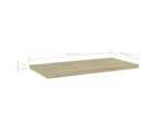 vidaXL Bookshelf Boards 8 pcs Sonoma Oak 40x20x1.5 cm Engineered Wood