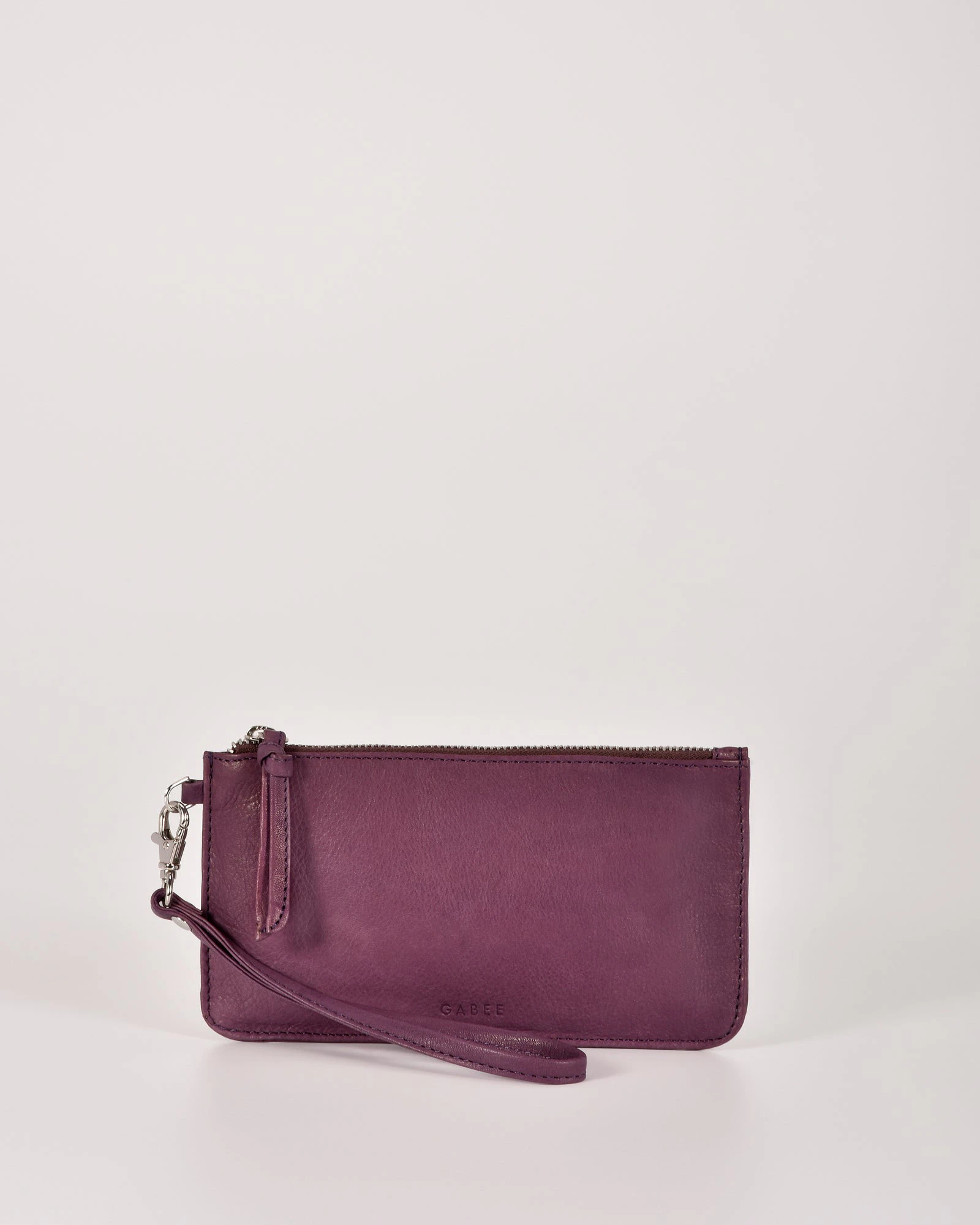 GABEE Abril Soft Leather Wristlet Purse - Purple